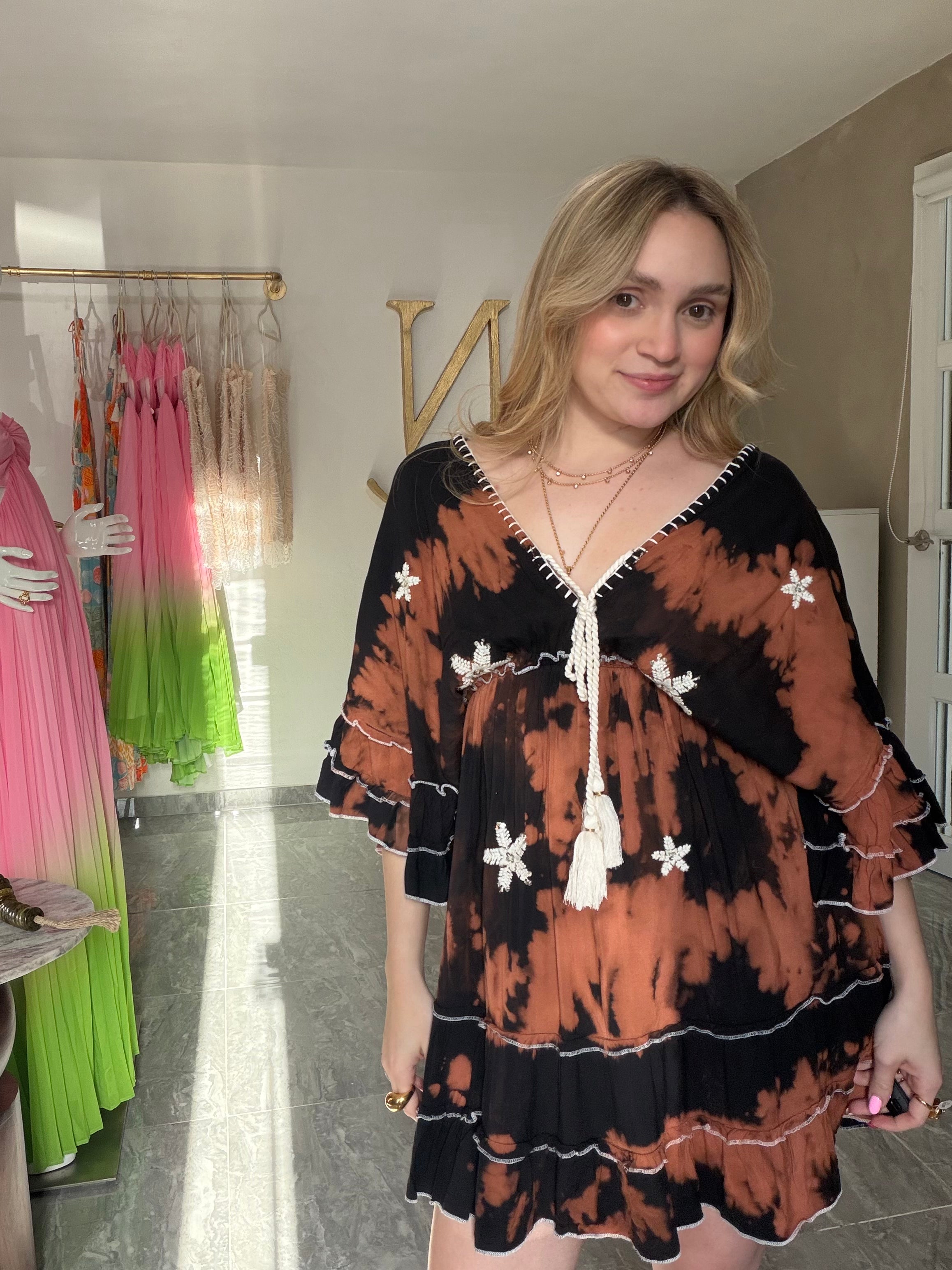 Tie dye Mini Dress Made in India