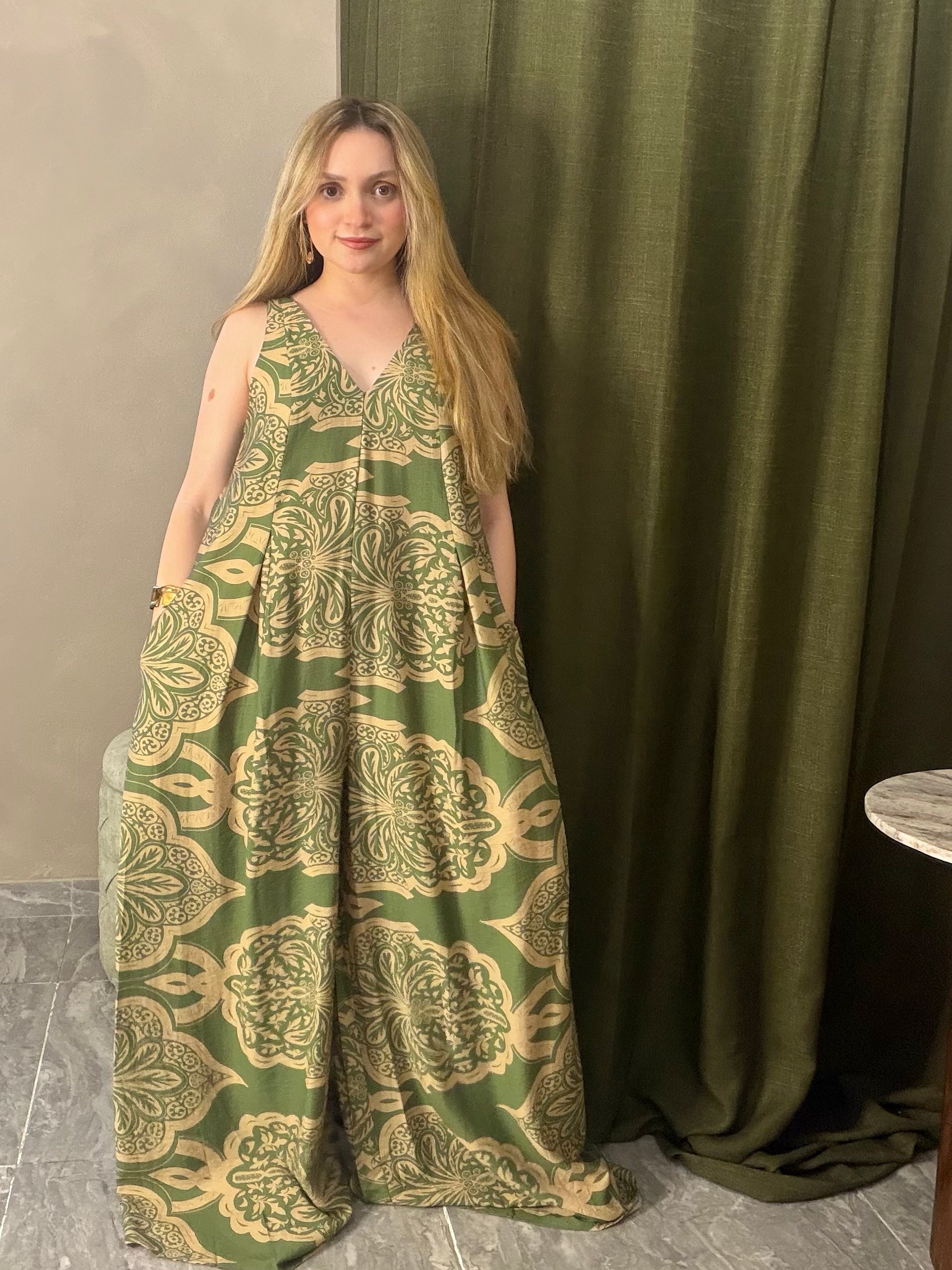 Olive Bohemian Jumpsuit
