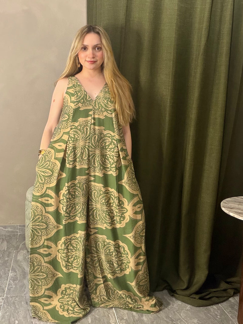 Olive Bohemian Jumpsuit