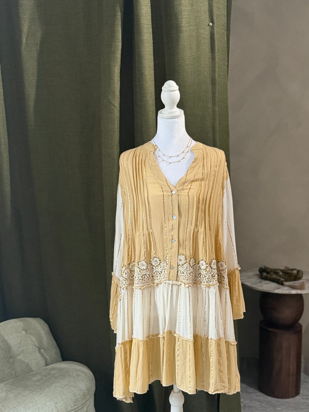 Lurx SHort Boho Dress