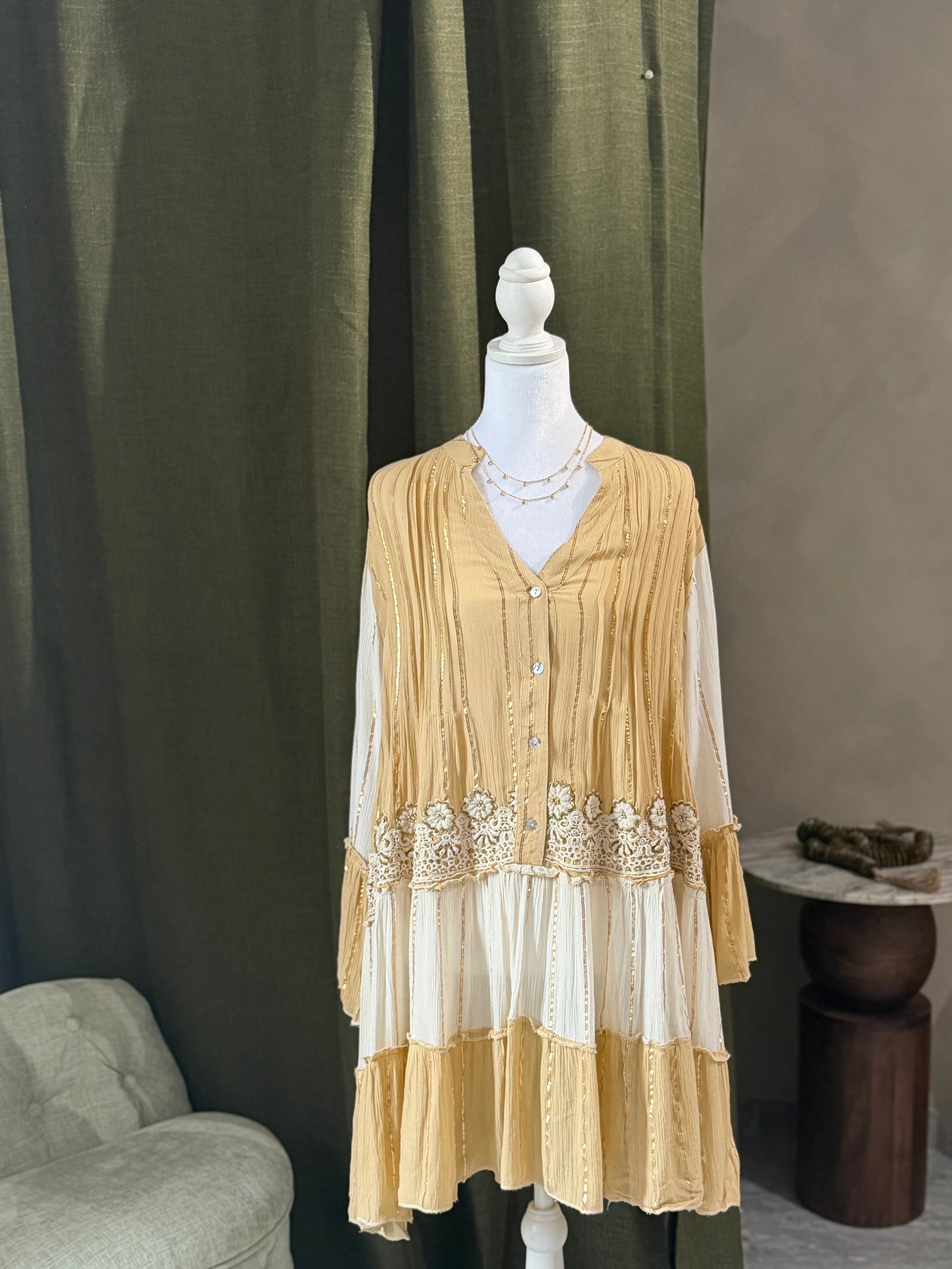 Lurx SHort Boho Dress