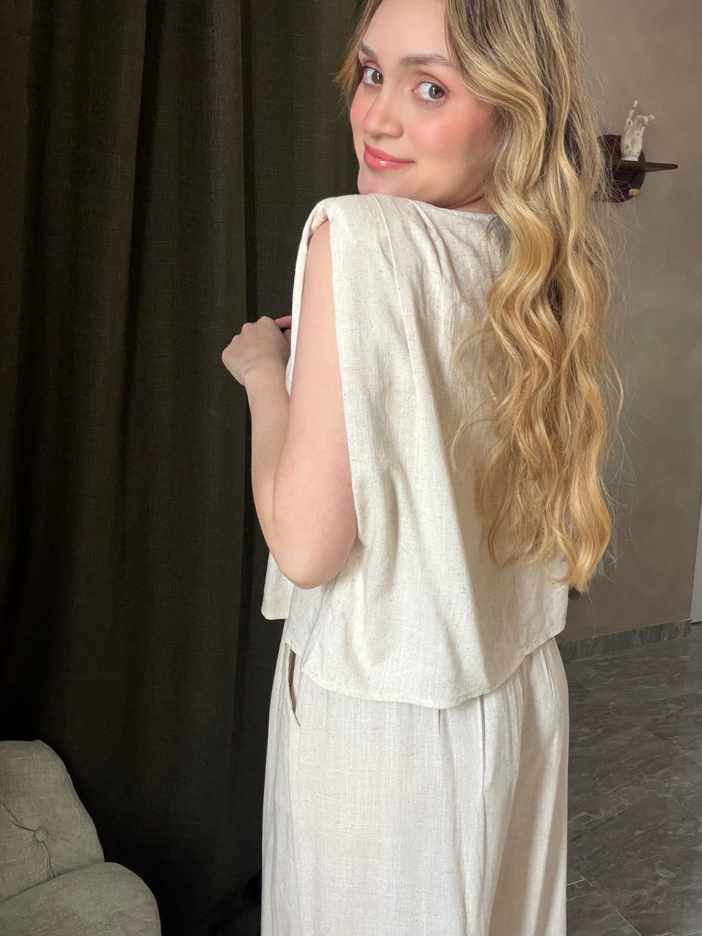 Cream Linen Set