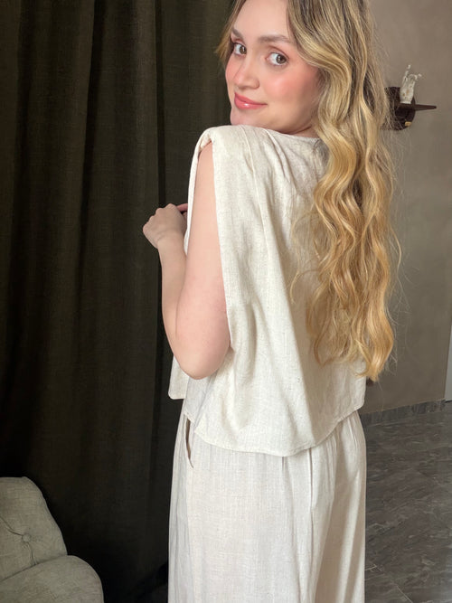 Cream Linen Set
